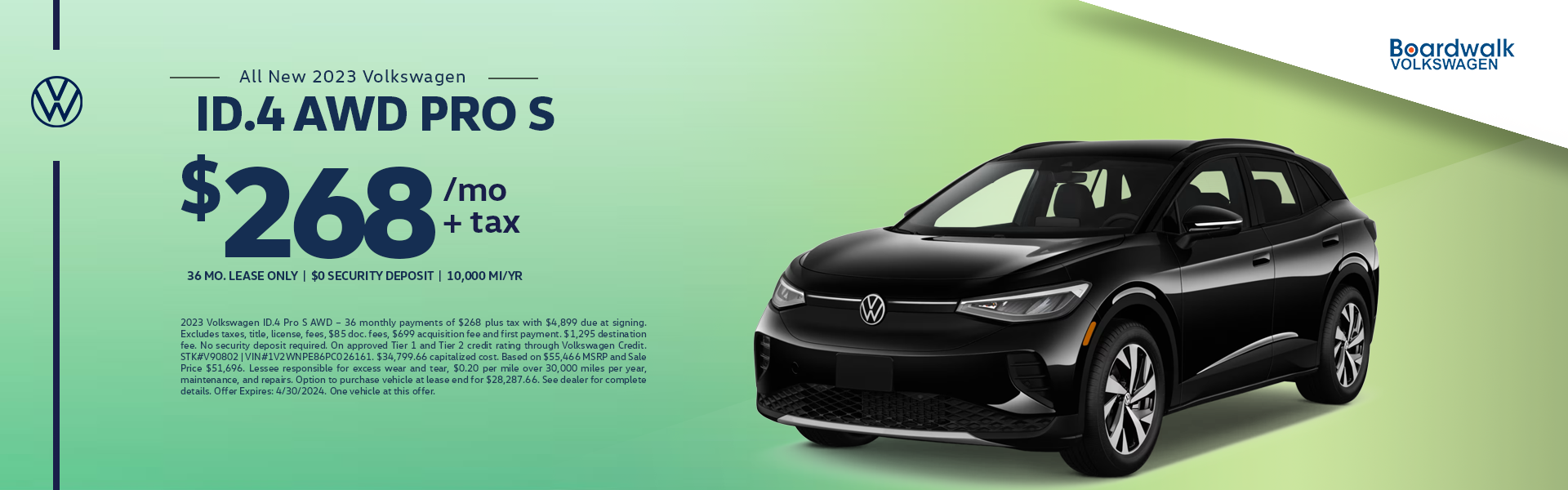 2023 Volkswagen ID.4 AWD PRO S $268/month