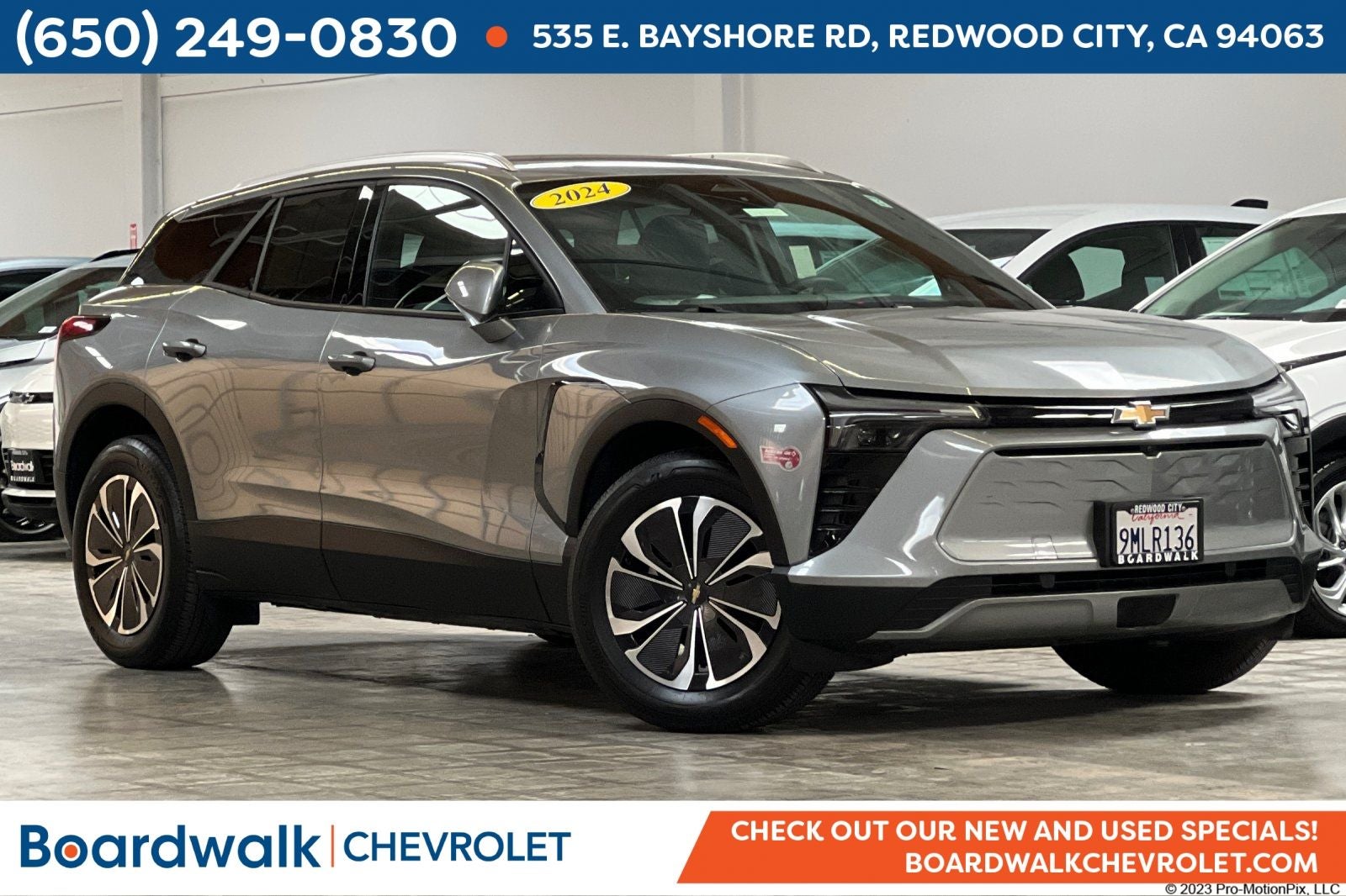 2024 Chevrolet Blazer EV LT 2LT in Sterling Gray Metallic — front three-quarter view