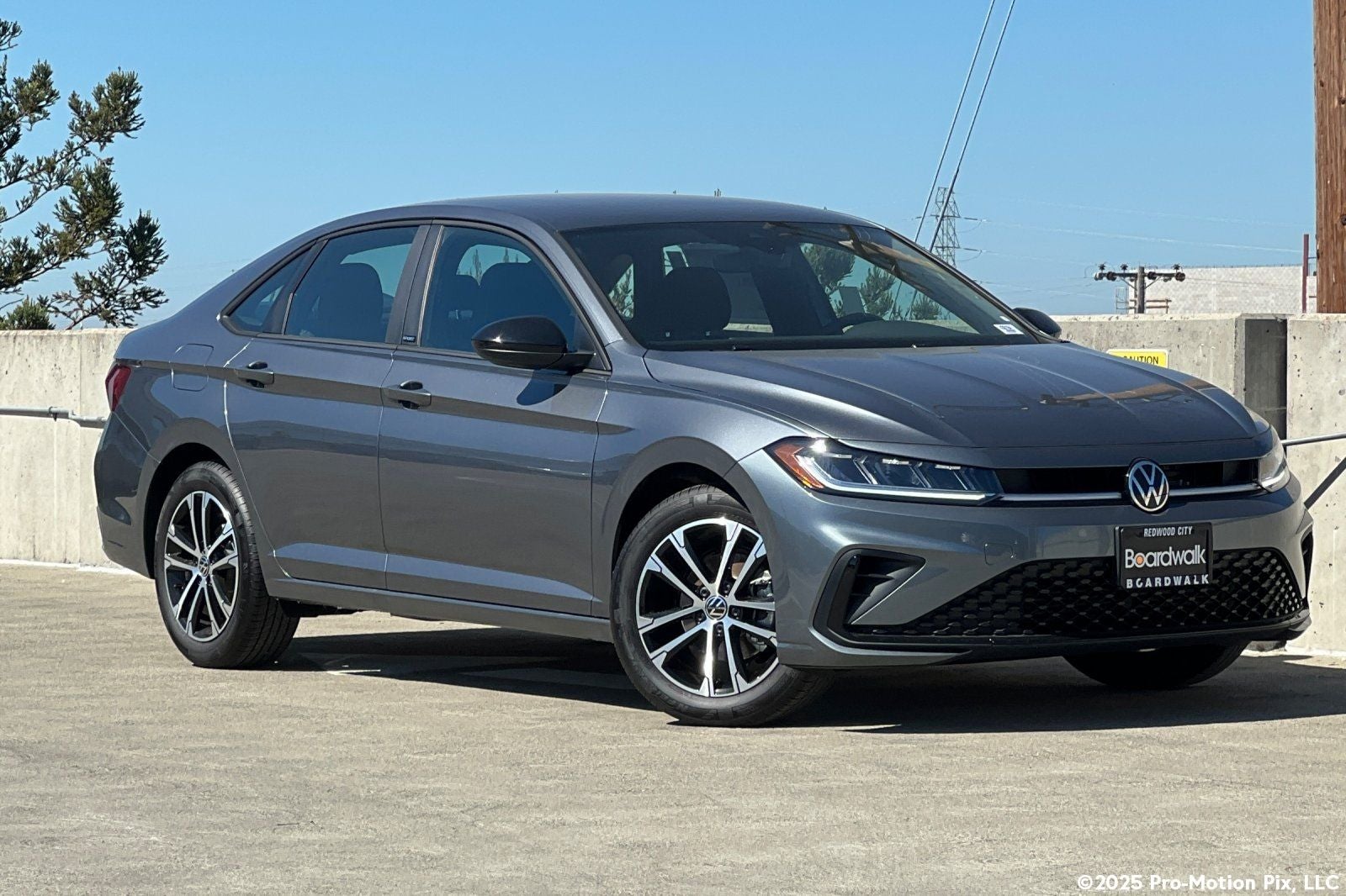 2026 Volkswagen Jetta 1.5T Sport in Platinum Gray Metallic — front three-quarter view