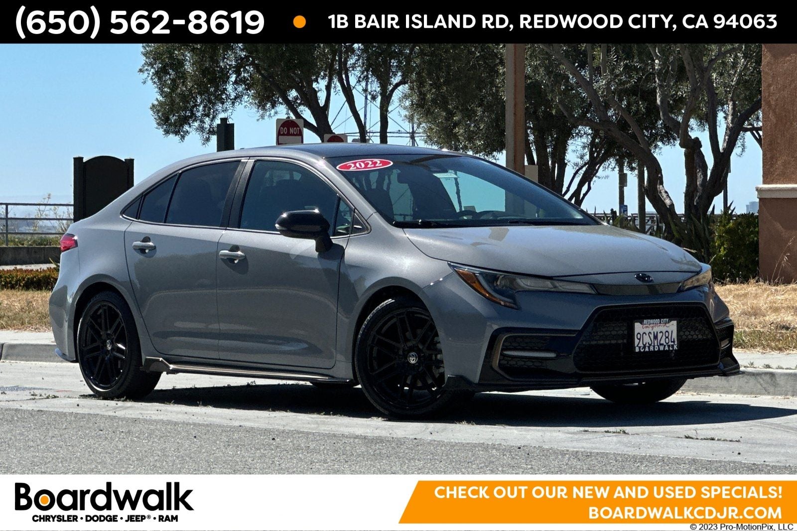 2022 Toyota Corolla APEX SE in Cement W/Black Sand Pearl Roof — front three-quarter view