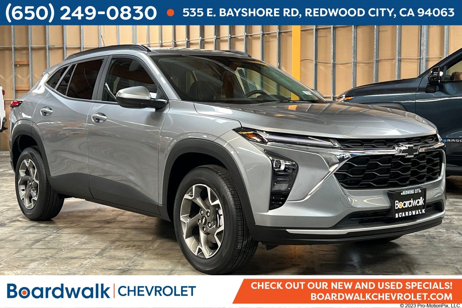 2025 Chevrolet Trax LT in Sterling Gray Metallic — front three-quarter view