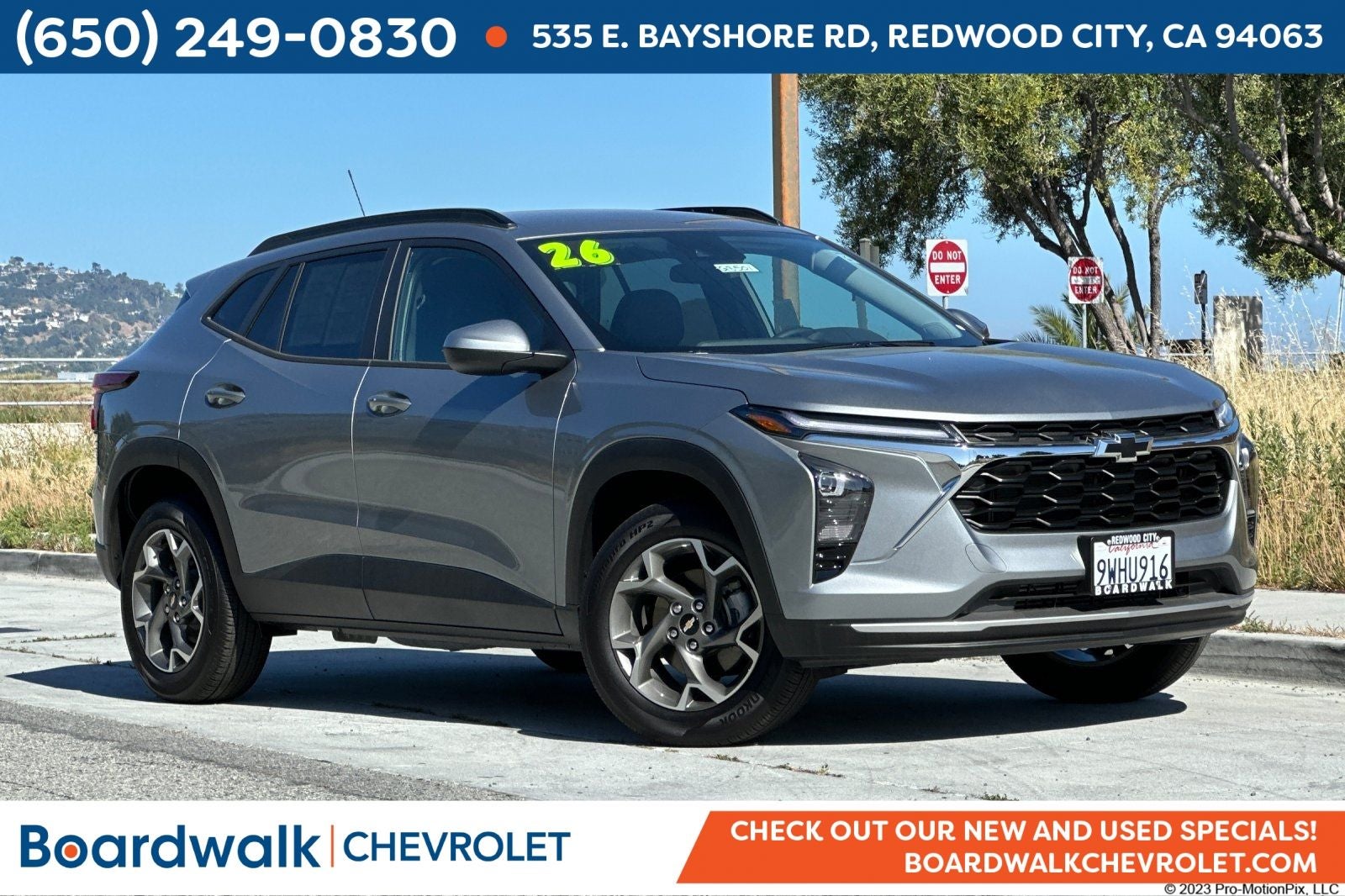2026 Chevrolet Trax LT in Sterling Gray Metallic — front three-quarter view