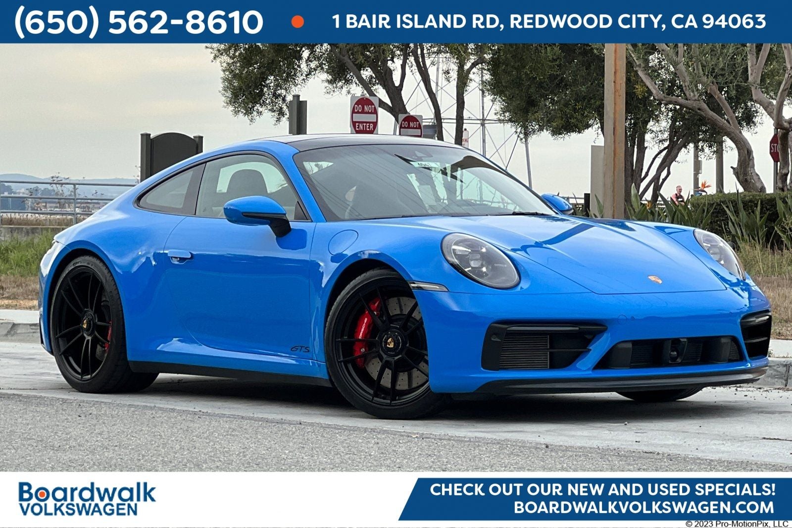 2024 Porsche 911 Carrera GTS in Shark Blue — front three-quarter view